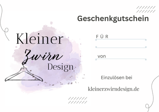 Kleinerzwirndesign-Geschenkgutschein